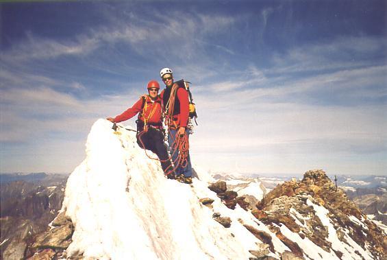 On the summit of the Matterhorn