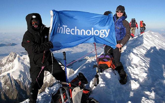 inTechnology group on summit of Mont Blanc