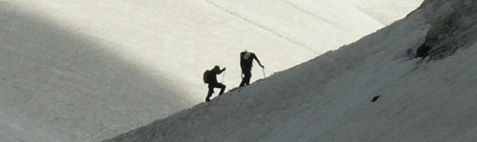 Ascending to Aiguille du Midi, Mont Blanc Summits course