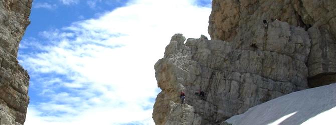 Bochette Way Via ferrata in the Italian Dolomites