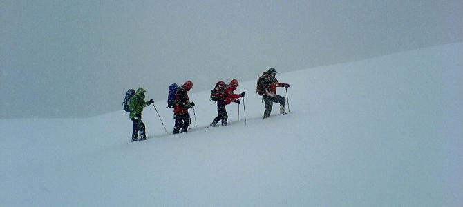 Photo: snowshoeing CPD in a snow storm