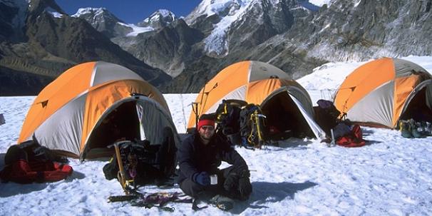 Base camp site, close to Mera La at the edge of the North Face of Mera glacier