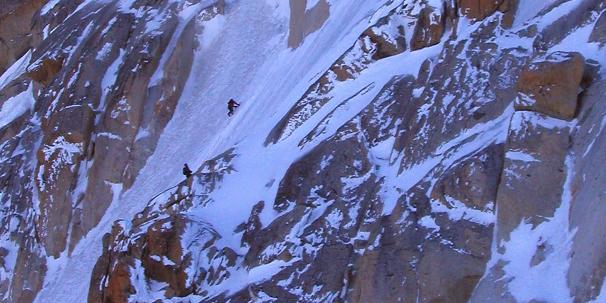 Climbers on the Contamine Grizole