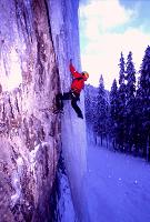 Ice climbing in the Rjukan region of Norway