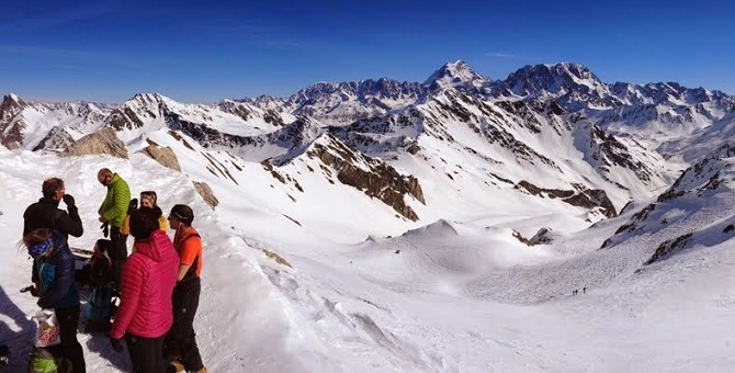 On the summit of Mont Fourchon, looking back to the Grand Saint Bernard monastery