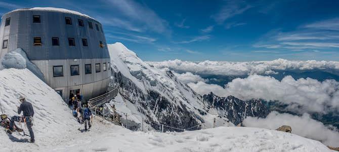 Stay in the new Gouter hut, the highest on the mountain