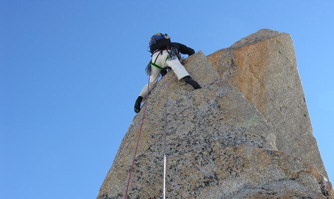 Rebuffat Route, South Face of Aiguille du Midi