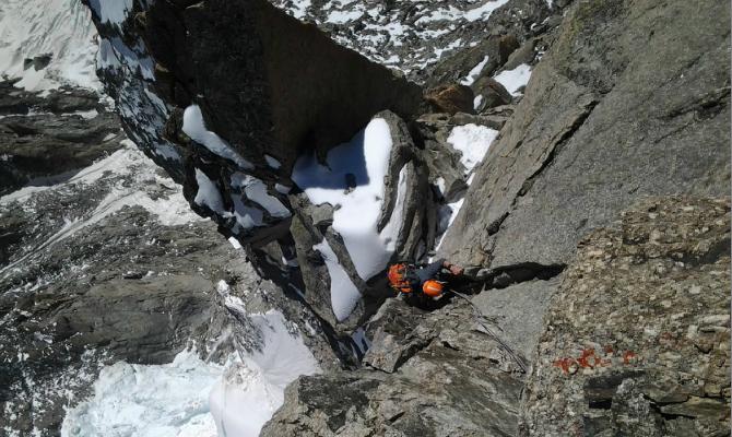 Rebuffat Route, South Face of Aiguille du Midi