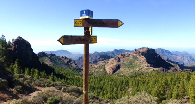 Trail running route near Tejada. Gran Canaria trail running