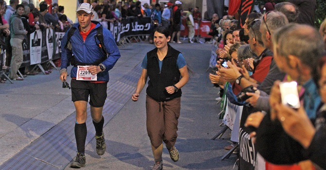 UTMB running to the finish line