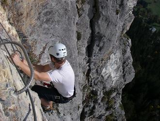 Via ferrata in the Chamonix region