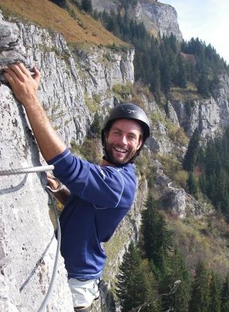 Enjoying the exposure on a via ferrata