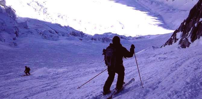 Dropping down to the Schonbiel Glacier