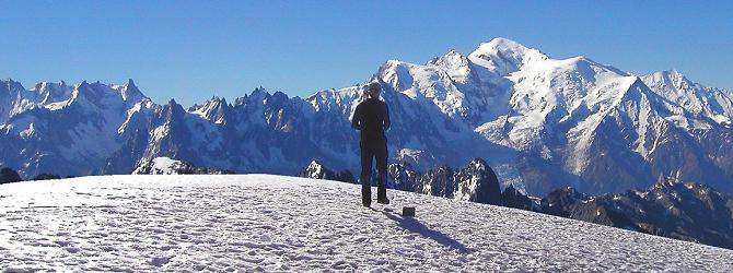 On the summut of Mont Buet looking towards Mont Blanc